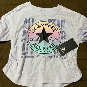 Girls Converse Crop Tee Size M New
